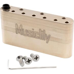 Musiclily Ultra Full Brass 36mm Tremolo Block 54mm String Spacing for Strat Style Electric Guitar Wilkinson M Series Bridge