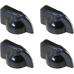 Heyous 4PCS 31mm Length Guitar Pedal Adjustment Knob Vintage Black Guitar Amp Knob Effect Pointer Knob Brass Insert 6mm Hole for Effect Pedals Potentiometer Knob Volume Knob