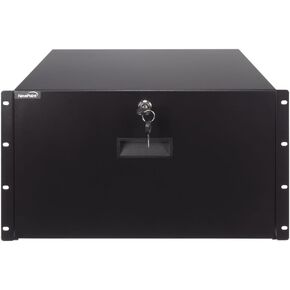 NavePoint Rack Mount Drawer for 19-Inch Server Cabinet Or DJ with Lock and Key 6U Black