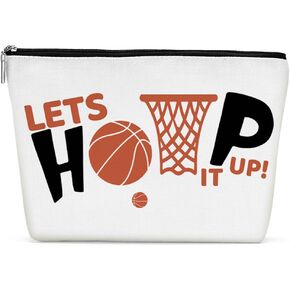 Funny Basketball Gifts Basketball Accessories Stuff Makeup Bag, Basketball Lover Gifts Cosmetic Bag for Women Girls Sport Fans Team Players Coach Therapist Birthday Christmas Appreciation Gifts