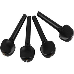 Bnineteenteam Violin Tuning Pegs,4Pcs Ebony 4/4 Violin String Tuning Pegs with Decorative Shell Dot Playing Accessories