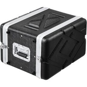 VEVOR 4U Rack Case, Standard 19 in Depth, Server Rack Cabinet with ABS Construction Handle Heavy-Duty Twist Butterfly Latches, Detachable Front & Back Panels, for Amps, Mixers, Microphone Receivers