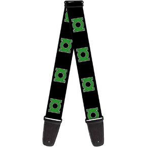 Buckle-Down Guitar Strap - Green Lantern Logo Black/Green - 2" Wide - 29-54" Length