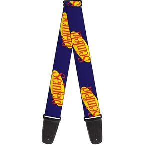 Buckle-Down Guitar Strap - SEINFELD Spotlight Logo Navy/Yellow/Red - 2" Wide - 29-54" Length