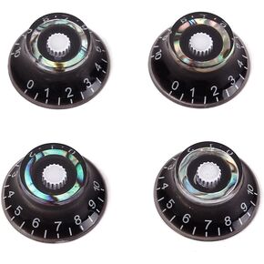 Alnicov 4PCS/Set Guitar Contral Knobs,Electric Guitar Speed Knobs Tone Volume Control Knobs Abalone Blue Green
