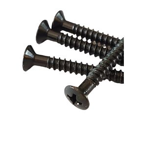 4 Pack Black Guitar Neckplate Screws Long 1-3/4 inch X #8