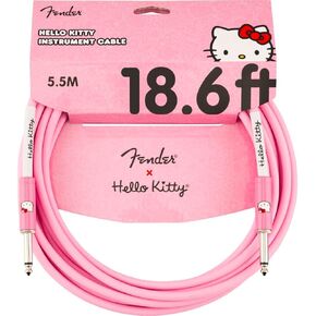 Fender Hello Kitty Instrument Cable, 10ft Guitar Cable, Pink