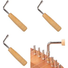 Lyre Harp Tuning Wrench, 3 Pcs L-Shape Tuning Wrench Professional Melody Harp Tuning Tool, Lyre Harp Tuning Pins Small Stringed Music Instrument Tuning Accessories for Harp, Internal Quadrilateral