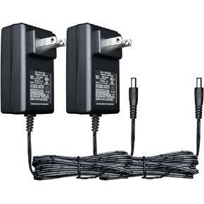 UL Listed 2 Pack 12V 2A 6ft Power Supply Adapter, AC to DC 12V 2000mA 24W AC Adapter Cord for LED Strip Light CCTV Camera BT Speaker GPS Webcam Router Yamaha Keyboard, DC 12V Transformer
