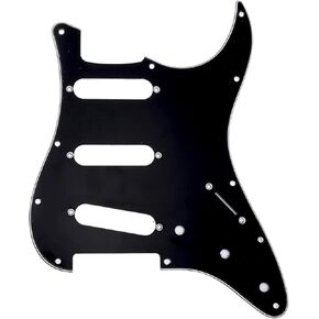 Musiclily Pro 11 فتحة 72 أو 64 Strat SSS جيتار Pickguard لـ MIJ JPN Japan Stratocaster، 4Ply White Pearl