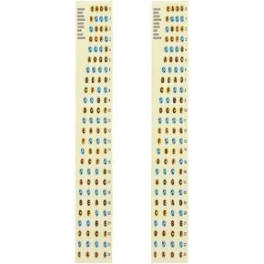 2Pcs Guitar Sticker Guitarra Fingerboard Stickers Bass Fretboard Scale Note Label Fret Sticker Bass Practice Guitar Accessories