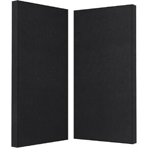 2" Thick Acoustic Panels with Hanging Hardware, 2 PCS 47.2" x 23.6" Fiberglass Sound Absorbing Panels for Home Theater Church Office Wall, Linen