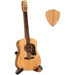 1Pc Wood Color Wooden Guitar Pick Box,Mini Guitar Shaped Pick Holder,Personalized Guitar Pick Case for Pick Music Gift for Guitar Player Picks,Guitar and Bass Accessories,Picks and Pick Holders