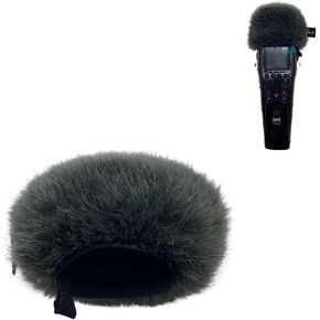 Dead Cat Pop Filter Fit For ZOOM M4 Handy Portalble recorder Furry Windscreen&Foam Microphone Windshield Sponge cover (black and white)