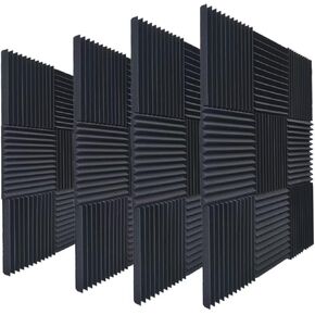 12 pack soundproof wall panels,Sound Absorbing for Studio,12"*12"*2" inch Acoustic Panels, high-Density Fireproof sound proof panels for walls(Black)