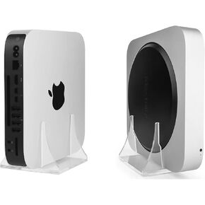 Desktop Stand for Apple Mac Mini 2010-2023 M1,M2,M2 Pro Chip Acrylic Vertical Stands Holder Compatible with Apple MAC Mini (Clear)