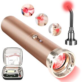 8-LED High-Power Instant-Feel Red Light Therapy Device, Rechargeable Infrared Light Therapy Wand for Knee Joint Muscle Feet Hands Pain Relief Skin, Cold Sore Canker Sore Fever Blister Lips