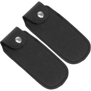 SUPVOX 2pcs 10 Hole Harmonica Bag Harmonica Carrying Pouches Harmonica 10 Holes pouches storage cover for harmonic harmonica bag case mouth harp imitation leather bracket washable