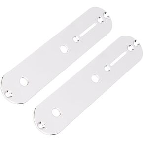 2Pcs Yootones 32mm Control Plate Mounting Plate Compatible with Fender Tele Telecaster Style Electric Guitar Parts Replacement (Silver)