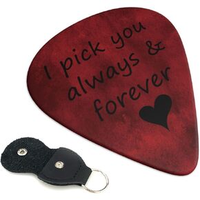 I Pick You 6PC Guitar Pick Personalized Guitar Picks Gift for boyfriend Any Musician dad Valentines Day 0.71mm Guitar Picks