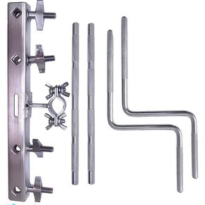 Jiayouy Cowbell Holder Percussion Mount-All Percussion Bracket with Straight Rod Z Shape Mount Arm, 4 Position Mounted Cowbell Mounting Bracket for Jam Blocks Tambourine Percussion Rack Stand