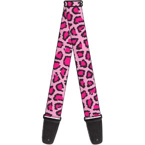 Buckle-Down Guitar Strap Leopard Close Up Pink 2 Inches Wide (GS-W31233)