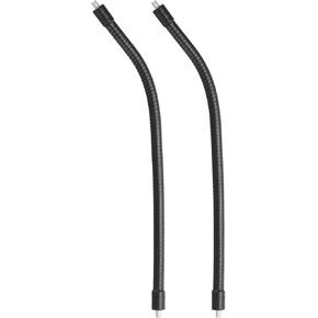 PATIKIL 12" Gooseneck, 2 Pcs 1/4"-20 Male to Male Thread Metal Universal Hose Flexible Arm Gooseneck Tube Extension Holder for Action Camera, Phone, Microphone, Black