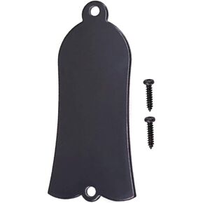 Guitar Truss Rod Cover,2 Holes Metal Truss Rod Cover with Screws,Bell-Shaped Fit for Les Paul LP SG Style Guitar Parts Replacement (Chrome)