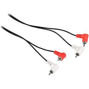 Rockville 3' Dual RCA Right Angle Cable 100% Copper, Black, 3 Foot, (RCDR3RR)