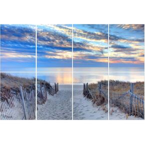 8 Pack Art Acoustic Panels Beach Cape Cod Soundproof Wall Panels, 32""x48"" Decorative Sound Absorbing Panels, Acoustic Treatment for Home, Office, pattern8