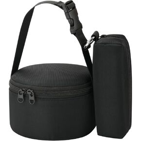 TXEsign Singing Bowl Carrying Case Storage Bag, Protective Carrying Bag Singing Bowl Organizer Pouch with Handle Strap and Mallet Pocket for 5'' Tibetan Singing Bowl Set