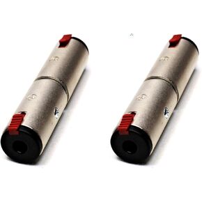 (2) Two Genuine NEUTRIK NA3JJ - 1/4" TRS Female Locking Jack Coupler Adapter