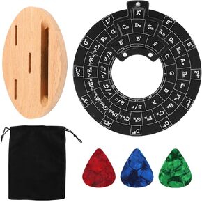 Circle of Fifths Wheel Metal Melody Tool Chord Wheel with General Guitar Accessories, Instruments Theory Learning Tool For Songwriting, Musical Chord Tool for Musicians, Beginners
