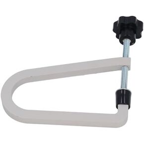 4 Pcs C Clamp Set Guitar Bridge Clamp, Cast Steel U Clamp with Cork Gasket and L Wrench for Acoustic Folk Guitars (R258 Gray)