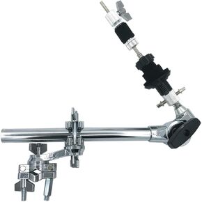 Closed Hi Hat Attachment with Rotating Multi-Clamp, Adjustable Cymbal Tilter Attachment Drum Cymbal Stand Boom Arm Compatible with Auxiliary Hihats or Stacks Percussion Hardware Accessories