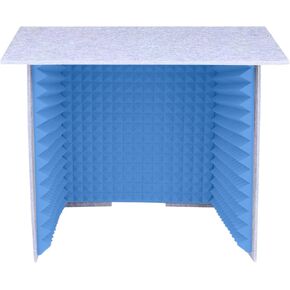 Portable Soundproof Booth Self Made Booth Box for Foam Panels Vocal Sound Absorbing Cover, Gray Blue