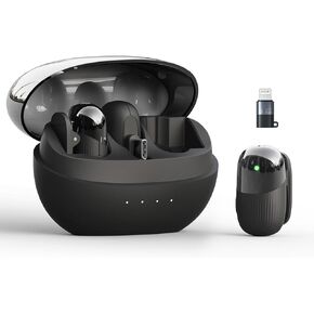 S5 Lavalier Mini Microphone for iPhone,Android Phone,iPad,Laptop,Small Lapel Wireless Mic for YouTube Video Recording,Vlogging,48KHz Audio,262ft Range,Noise Cancellation with Charging Case