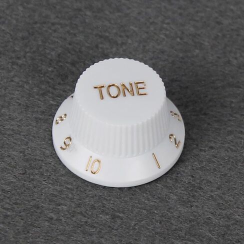 FLEOR 2T1V Guitar Knobs Set 24 Spline Electric Guitar Knobs 1 Volume 2 Tone Control Knob, Cream in Kuwait