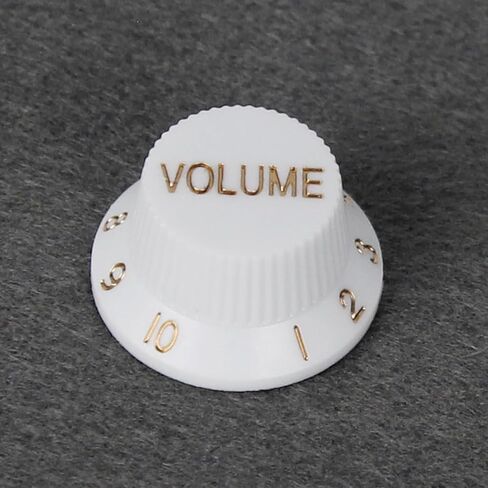 FLEOR 2T1V Guitar Knobs Set 24 Spline Electric Guitar Knobs 1 Volume 2 Tone Control Knob, Cream in Kuwait