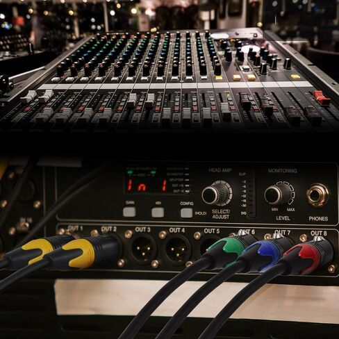 25ft XLR Cables 6 Packs - Premium Color Coded Microphone Cables 3 Pin XLR Male to Female Balanced 25 Feet in Saudi Arabia