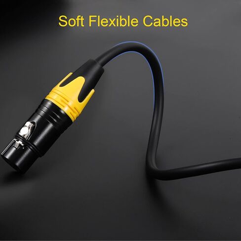 25ft XLR Cables 6 Packs - Premium Color Coded Microphone Cables 3 Pin XLR Male to Female Balanced 25 Feet in Saudi Arabia