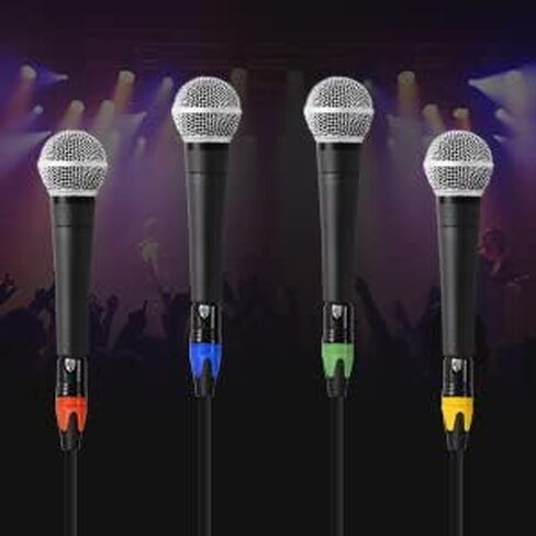 25ft XLR Cables 6 Packs - Premium Color Coded Microphone Cables 3 Pin XLR Male to Female Balanced 25 Feet in Saudi Arabia