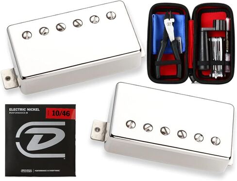 Seymour Duncan Seth Lover Humbucker Set, Nickel - Bundled with Dunlop String Change Tool Kit and DEN1046 Guitar Strings in Saudi Arabia