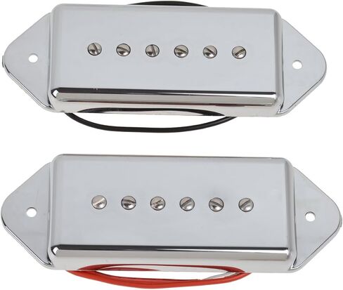 1Set P90 Soapbar Dog Ear Style Guitar Pickup Single Coil Bridge and Neck Pickups for Les Paul SG ETC Electric Guitar Replacement Parts (Black) in Kuwait