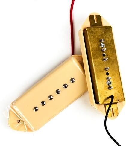 1Set P90 Soapbar Dog Ear Style Guitar Pickup Single Coil Bridge and Neck Pickups for Les Paul SG ETC Electric Guitar Replacement Parts (Black) in Kuwait