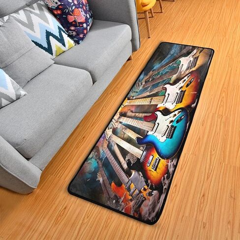 xigua Vintage Leopard Print Area Rug - 2' x 6' Washable Runner Rugs with Rubber Backing - Non Skid Floor Carpet for Indoor Living Room Hallway Kitchen in Saudi Arabia