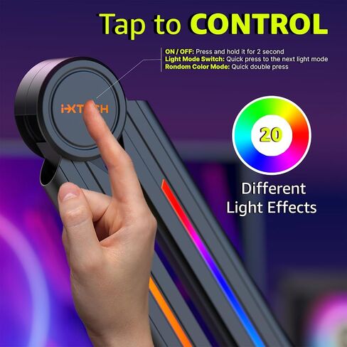 IXTECH RGB Mic Boom Arm High Profile, Overhead Boom Arm Microphone Stand Desk Mount, Adjustable Microphone Stand with Desk Mount, Mic Arm for Live Streaming Gaming Podcasting Recording (Black) in Kuwait