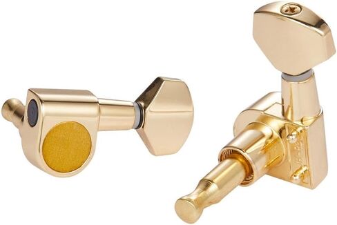 KAISH 6 Inline Guitar 2 Pin Tuners Tuning Keys Pegs Dual Pin Tuning Machine Heads for Squier Strat/Tele/Ibanez/Yamaha/Import Style Guitars Mini Oval Button Black in Saudi Arabia