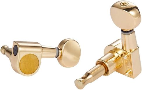 KAISH 6 Inline Guitar 2 Pin Tuners Tuning Keys Pegs Dual Pin Tuning Machine Heads for Squier Strat/Tele/Ibanez/Yamaha/Import Style Guitars Mini Oval Button Black in Saudi Arabia