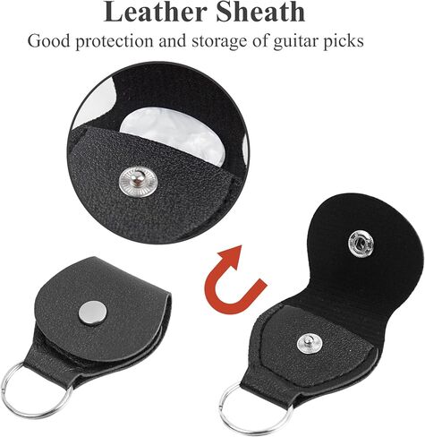 Hennaja Adjustable Guitar Strap Includes 2 Strap Locks & 2 Matching Picks & 1 Picks Holder & 1 leather Strap Button. in Saudi Arabia